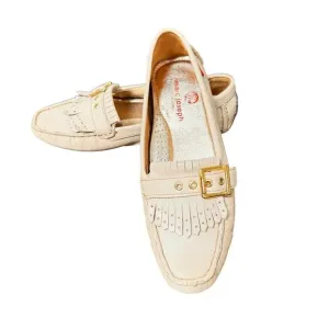 Marc Joseph South St. Kilt Blush Napa Beige Leather Loafers Women’s 5.5 New