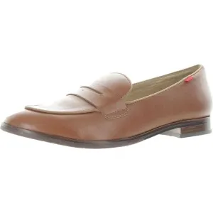 Marc Joseph Womens Bryant Park Brown Nubuck Printed Fashion Loafers Shoes New