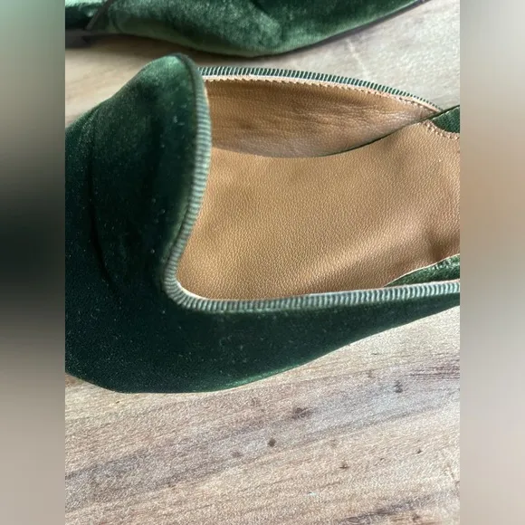 Margaux Women's Green Velvet Slip On Mules Made in Spain size 37