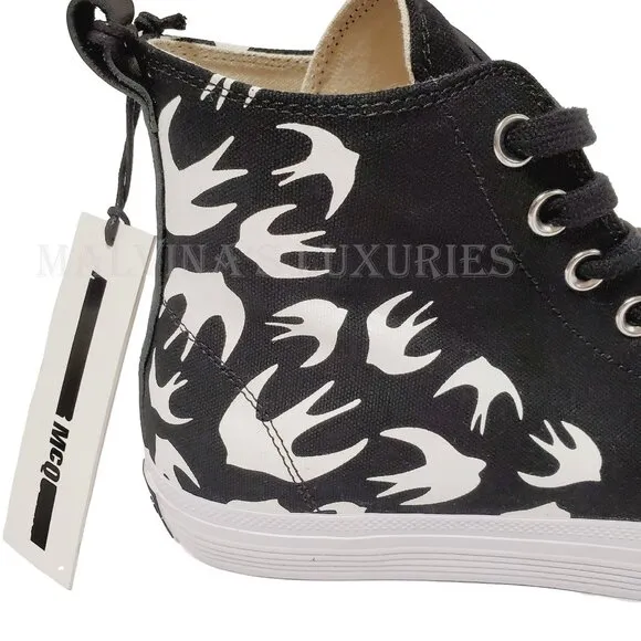 McQ ALEXANDER McQUEEN SNEAKERS SWALLOW BLACK HIGH TOP SHOES