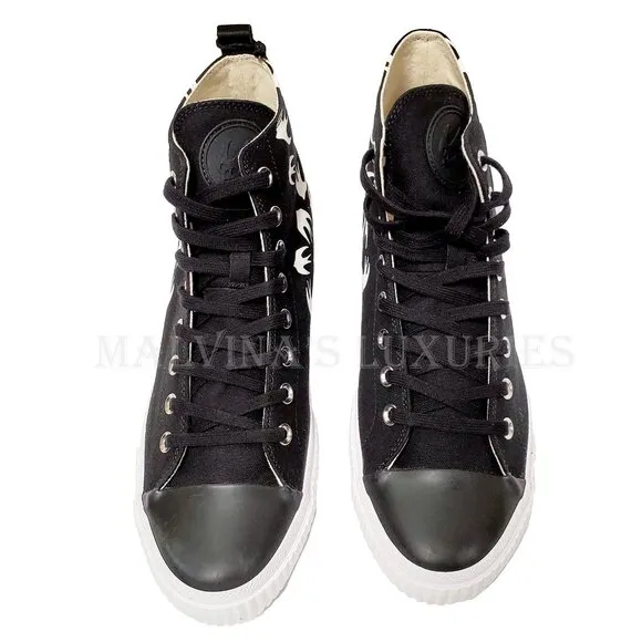 McQ ALEXANDER McQUEEN SNEAKERS SWALLOW BLACK HIGH TOP SHOES