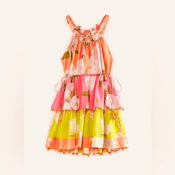 Medium FARM Rio Neon Garden Cotton Short Dress