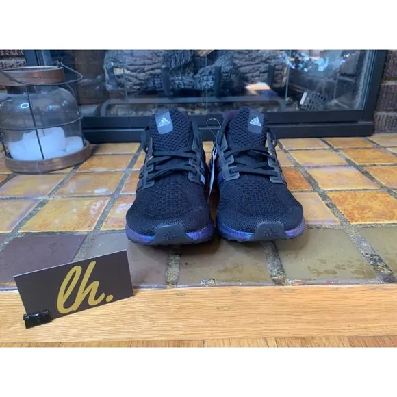 Mens 8 Adidas Ultraboost 5.0 DNA “Black Metallic Blue” Athletic Running Shoes GY