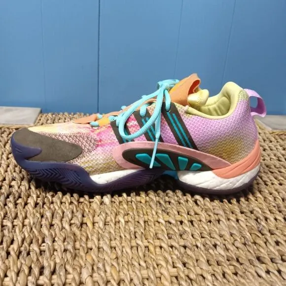 Mens Adidas Pharrell Williams Crazy byW 2.0 Yellow Tint Chalk Coral Trace Purple
