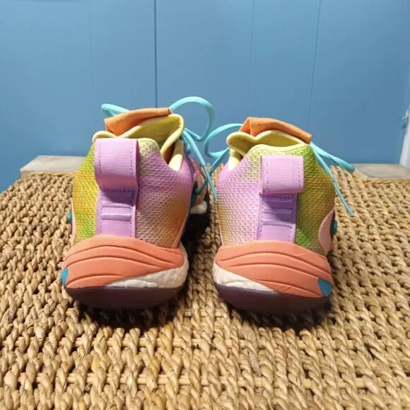 Mens Adidas Pharrell Williams Crazy byW 2.0 Yellow Tint Chalk Coral Trace Purple