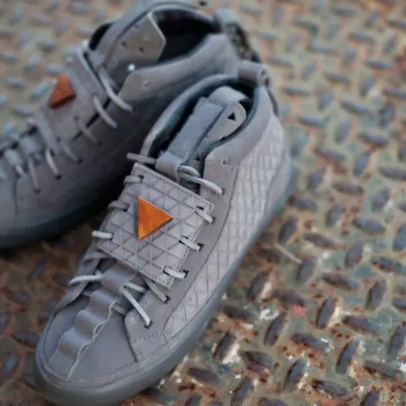 Men's Grey Patrick Mohr High-Top Sneakers