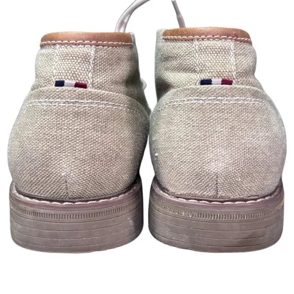 Men's Izod Memory Foam Incent Brown Oxford Canvas Casual Shoes size 9.5M