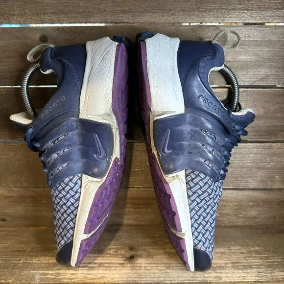 Mens Nike Presto 2002 Rare Vintage Navy Blue Woven Running Sneakers Shoes Size 8