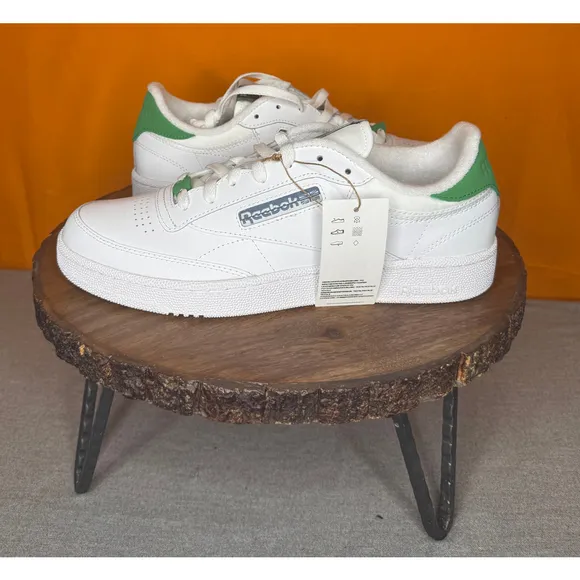 Men's Reebok Club C Revenge Vintage Sneaker White/Green Size 10 EU 43