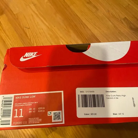 Men's Size 11 Nike Dunk Low 'Athletic Department' Green White FQ8080-133 Shoes