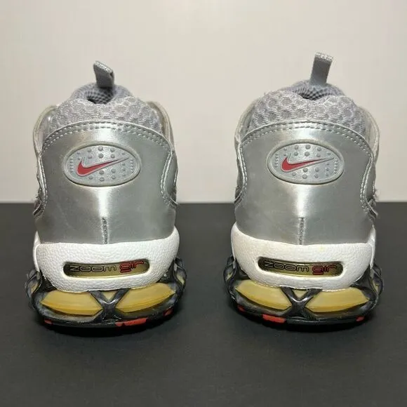 Mens VTG NIKE Air Zoom Spiridon Cage 2 Metallic Silver Athletic Shoes / Size 8.5