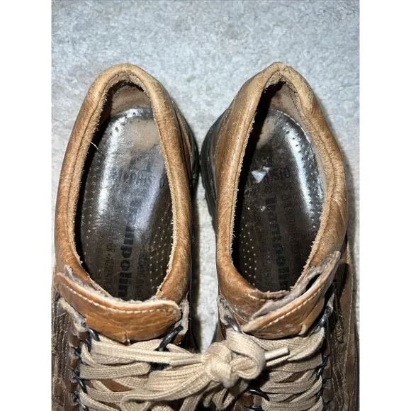 Mephisto Air-Relax Shoes Men’s Size 8 - 8.5 Lace Up Leather Brown Sneakers
