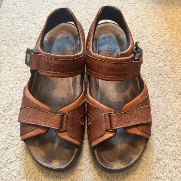 Mephisto SHARK Sandals Adjustable Straps Cork Footbed