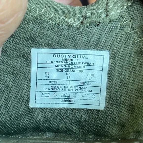 Merrell Sandals Mens Size 13 Olive Choprock Strap Sandals Dusty