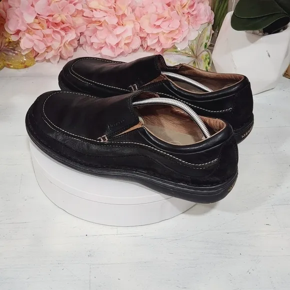 Merrell Zen Black Mens Leather Slip On Shoes Sz. 13