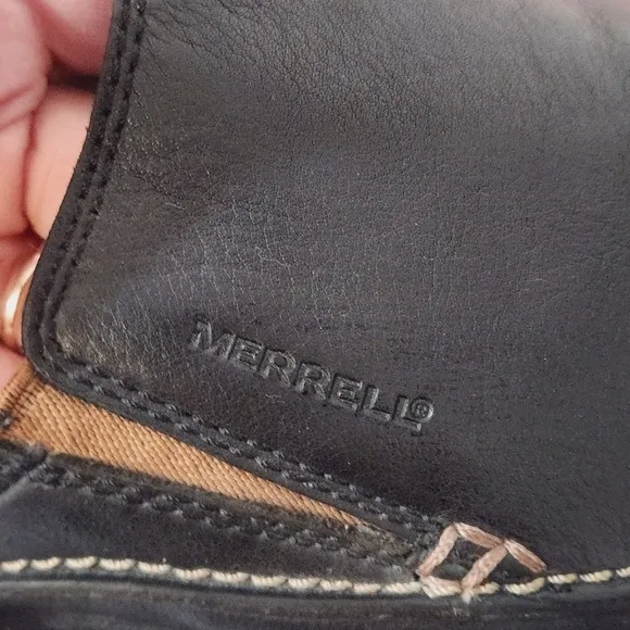 Merrell Zen Black Mens Leather Slip On Shoes Sz. 13