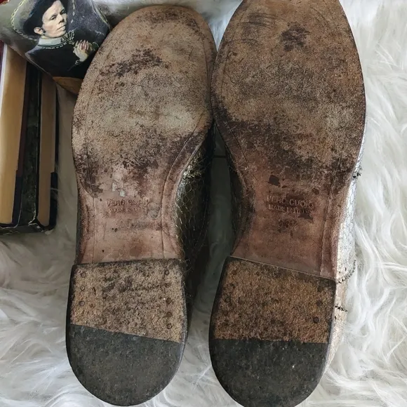 Metallic Italian Snakeskin Leather Loafers - Barneys New York