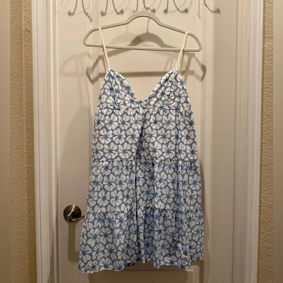 Milly Evelyn Cotton Embroidered Mini Dress