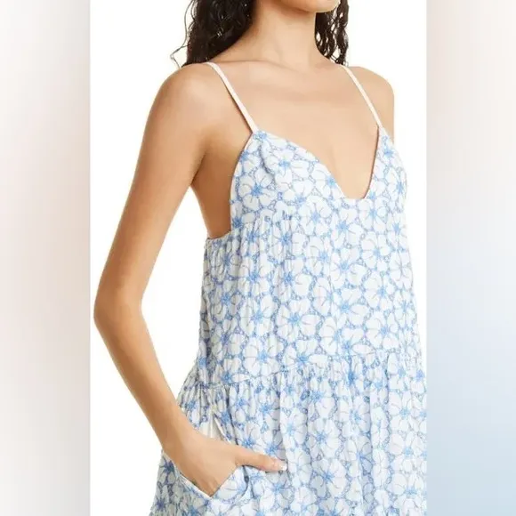 Milly Evelyn Cotton Embroidered Mini Dress