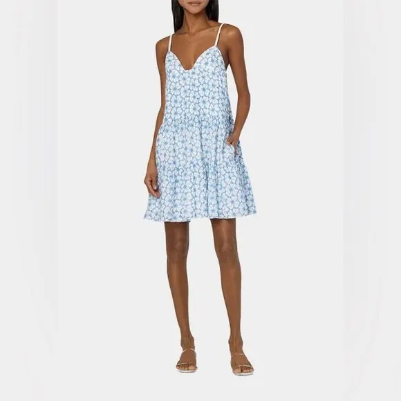 Milly Evelyn Cotton Embroidered Mini Dress