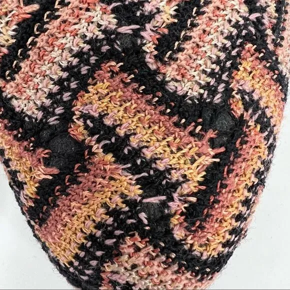 Missoni women's 40 stiletto heels woven geometric crochet knit brown tan shoes