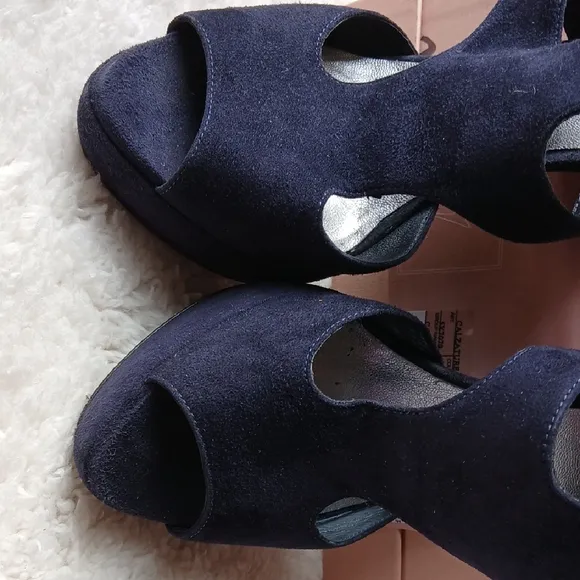 Miu Miu Blue Heels with Minimalist Design