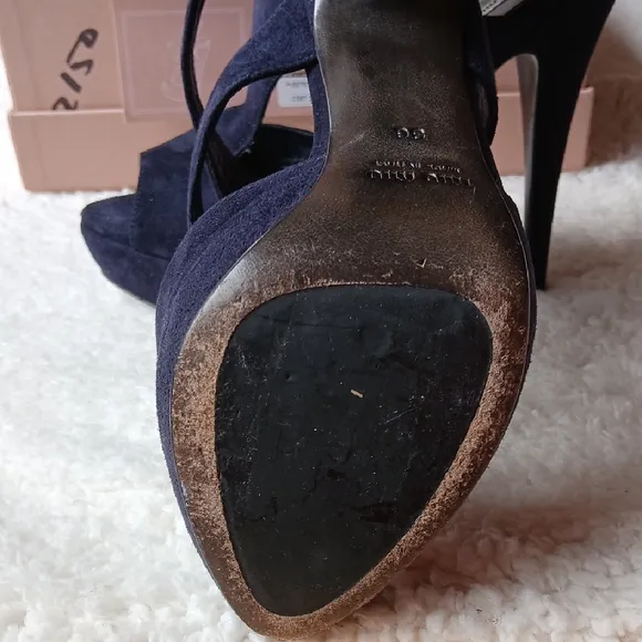 Miu Miu Blue Heels with Minimalist Design