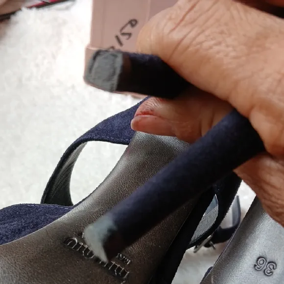 Miu Miu Blue Heels with Minimalist Design