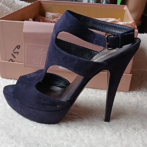 Miu Miu Blue Heels with Minimalist Design