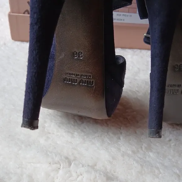 Miu Miu Blue Heels with Minimalist Design