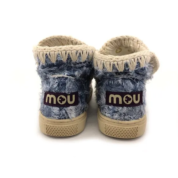 mou Summer Eskimo Denim Sneaker Boots Toddlers 11