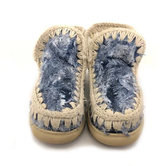 mou Summer Eskimo Denim Sneaker Boots Toddlers 11