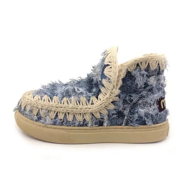 mou Summer Eskimo Denim Sneaker Boots Toddlers 11