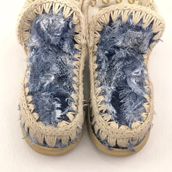 mou Summer Eskimo Denim Sneaker Boots Toddlers 11