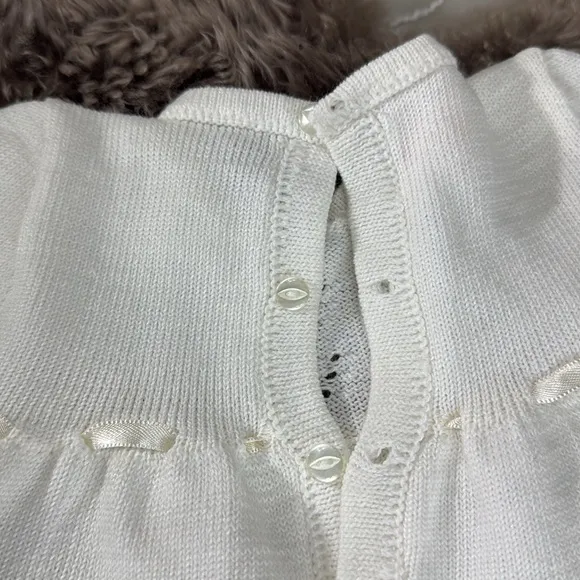 (N2) KARELA KIDS vit100% cotton white knit bodysuits and shoes for girls,size 0