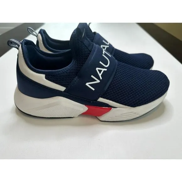 Nautica navy blue slip on tennis shoes, men’s 10