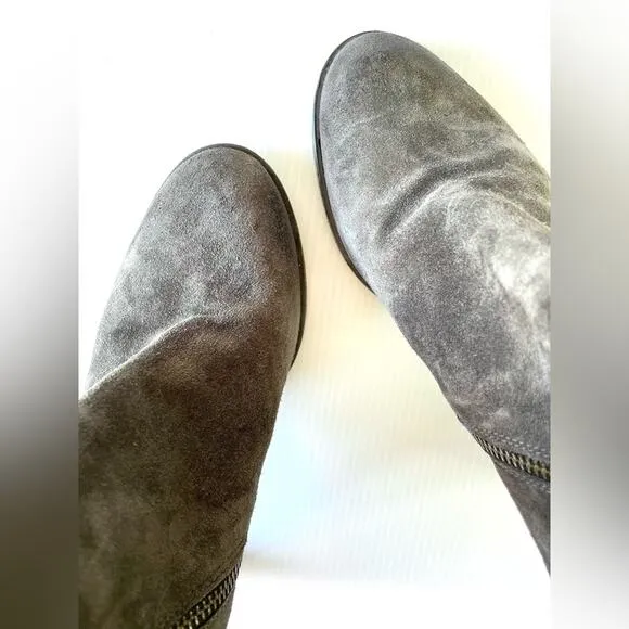 N.D.C. Suede Ankle Boot Women’s 6.5/EU 37 Grey Western Boho Festival Handmade