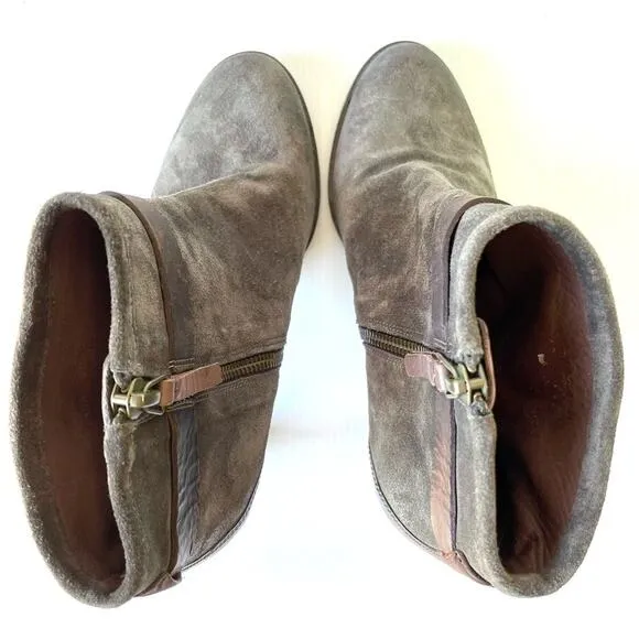 N.D.C. Suede Ankle Boot Women’s 6.5/EU 37 Grey Western Boho Festival Handmade