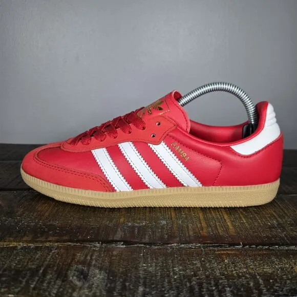 NEW adidas Samba OG Womens Size 5.5 Lifestyle Shoe Wonder Red White Brown IE6524