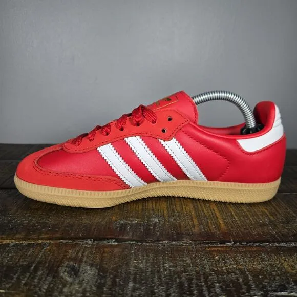 NEW adidas Samba OG Womens Size 5.5 Lifestyle Shoe Wonder Red White Brown IE6524