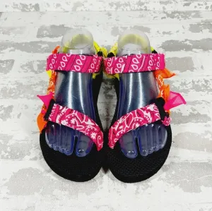NEW Arizona Love Trekky Paisley Print Bandana Colourful Sandals E564