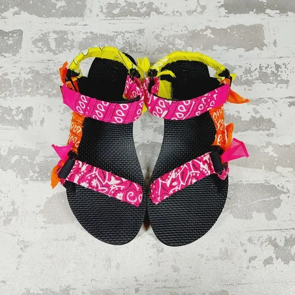 NEW Arizona Love Trekky Paisley Print Bandana Colourful Sandals E564