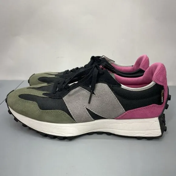 New Balance 327 Sneakers Shoes Cordura Colorblock Retro Green Pink Mens 10
