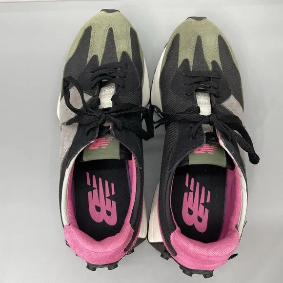 New Balance 327 Sneakers Shoes Cordura Colorblock Retro Green Pink Mens 10