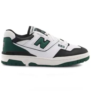 NEW BALANCE 550 Unisex Basketball Sneakers in White, Green, Black