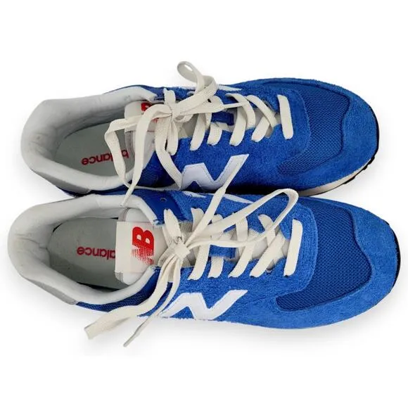 New Balance 574 Classics Sneaker 9.5 Blue Suede Mesh Athletic Retro Running Shoe