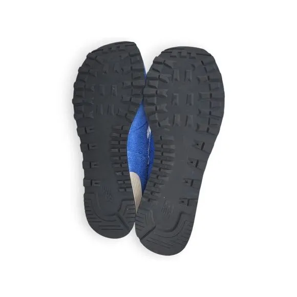 New Balance 574 Classics Sneaker 9.5 Blue Suede Mesh Athletic Retro Running Shoe