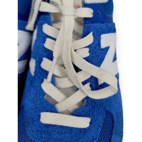 New Balance 574 Classics Sneaker 9.5 Blue Suede Mesh Athletic Retro Running Shoe