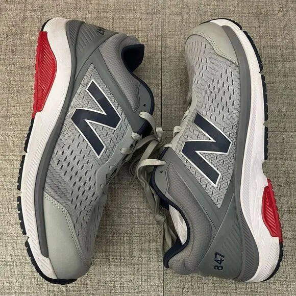 NEW BALANCE Men’s Wide Fit Walking Sneakers Size 14 Gray Gym Running MW847LG4