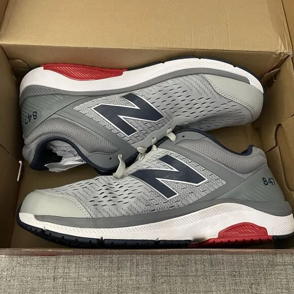 NEW BALANCE Men’s Wide Fit Walking Sneakers Size 14 Gray Gym Running MW847LG4